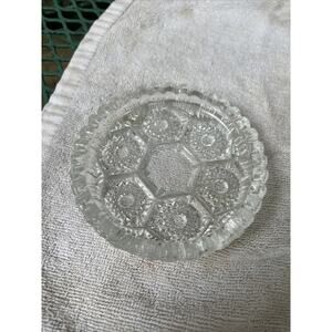 Vintage Italian Pressed Glass Ashtray -set Of Two